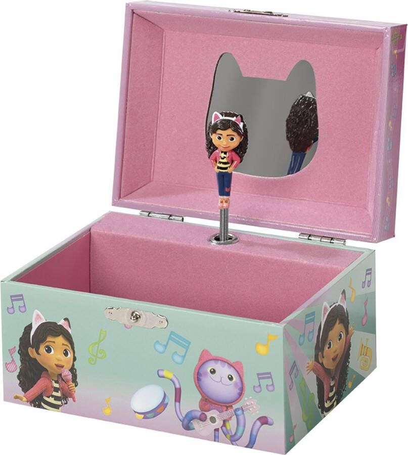 Totum Gabby's Poppenhuis sieradendoosje met muziek muziekdoosje juwelenkistje met dansende Gabby en spiegeltje cadeautip Gabby's Dollhouse