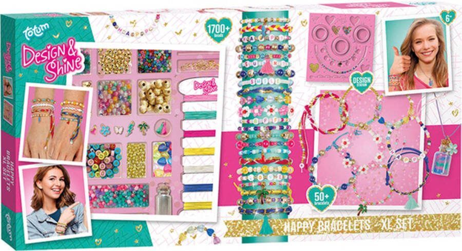 Totum Happy Bracelets XL set armbandjes maken knutselset sieraden maken -Design & Shine