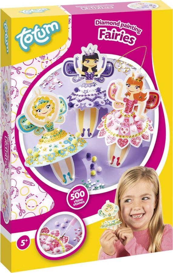 Totum knutselset engeltjes fee popjes maken met strasssteentjes diamond painting fairies- creatief speelgoed knutselen