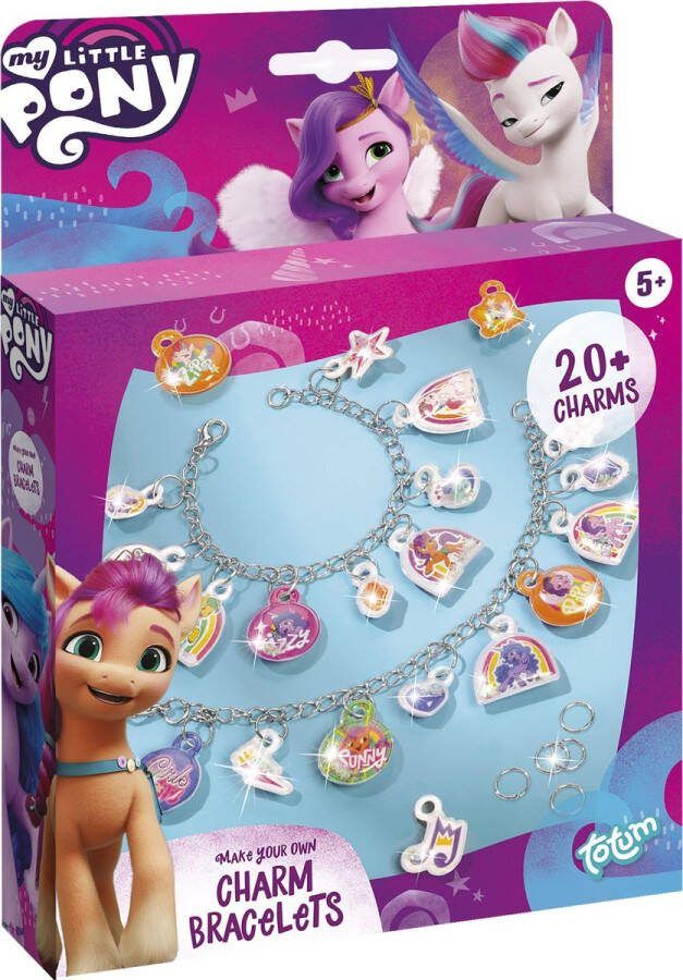 Totum My Little Pony glitter bedel armbandjes maken sieraden knutselpakket vriendschapsarmbandjes