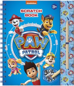 Totum PAW Patrol scratch art doeboek kraskaarten- en kleurboek incl. sjabloon stickers kraspen en kleurplaten 21 x 23 5 cm harde kaft