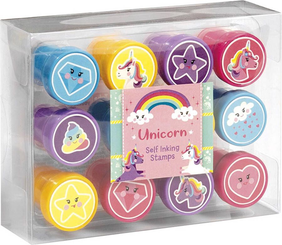 Totum Stempels Unicorn Junior 12 Stuks zelfinktend schoencadeautje Sinterklaas