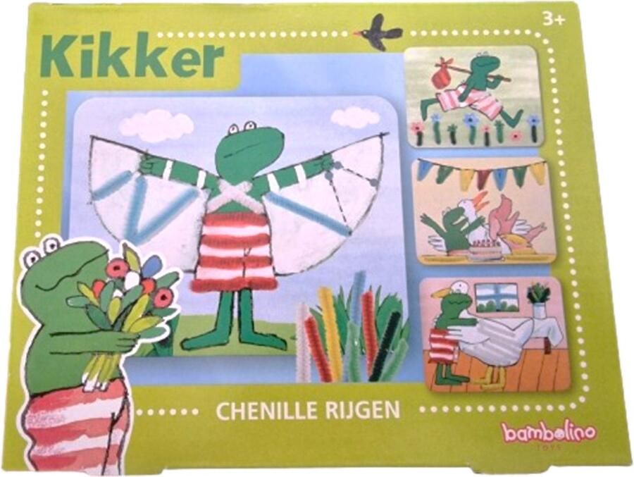 Totum Kikker Chenille rijgen Met 4 afbeeldingen Inclusief draad met kleur Hobbypakket voor kinderen vanaf 3 jaar