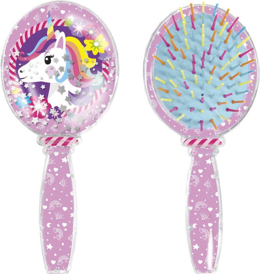 Totum Unicorn glitter haarborstel Vanaf 3 jaar Kunststof Roze kids beauty