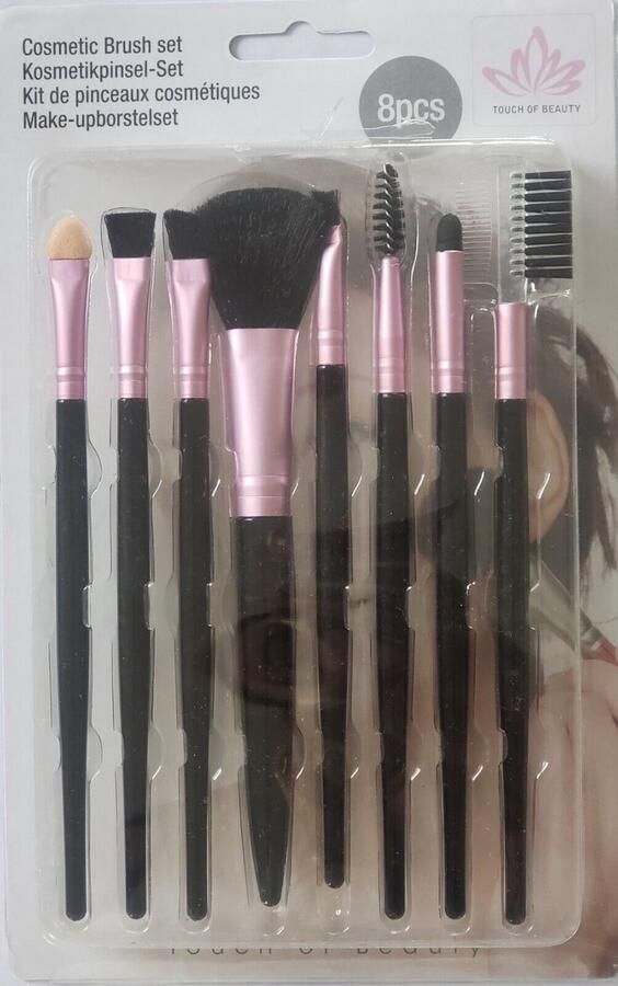 Touch Of Beauty Make-up kwasten set 8 st