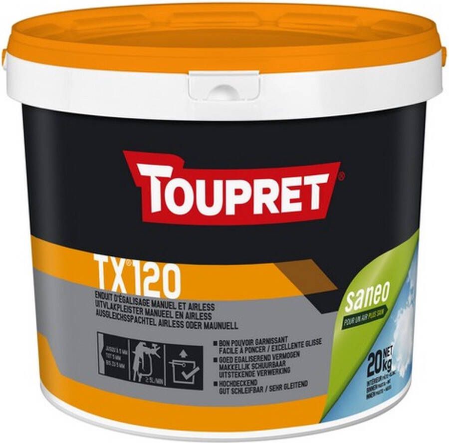 TouPret TX 120 Saneo Uitvlakpleister manueel of airless Emmer 20 kg