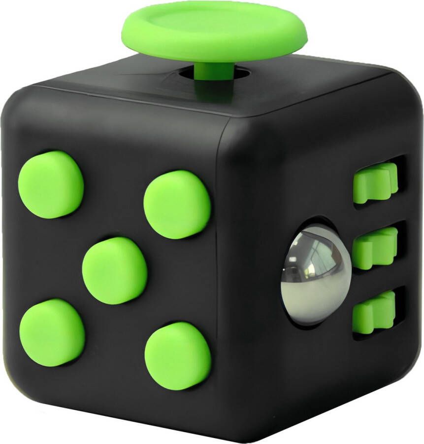 Touts & Feil Fidget Cube friemelkubus Zwart Montessori speelgoed toy kind Voor betere concentratie tegen stress
