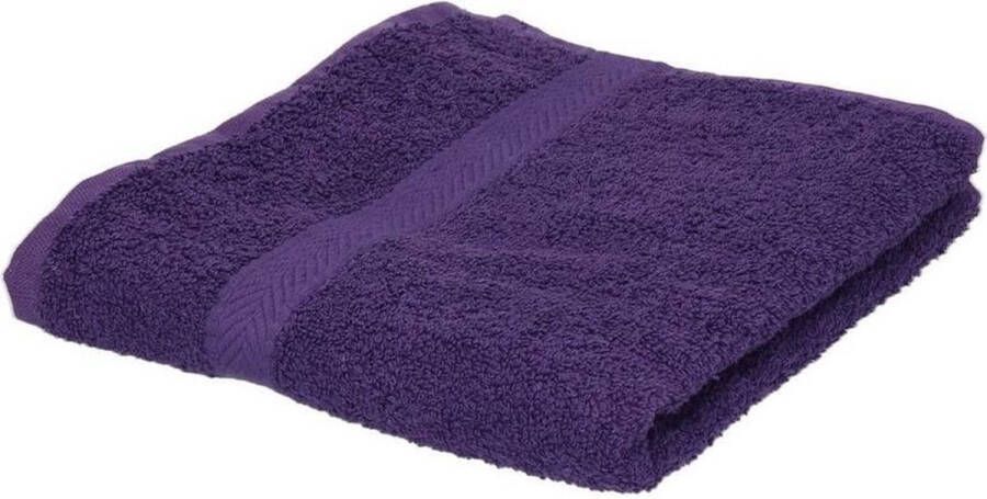 Towel City Set van 10x stuks luxe handdoeken paars 50 x 90 cm 550 grams Badkamer textiel badhanddoeken