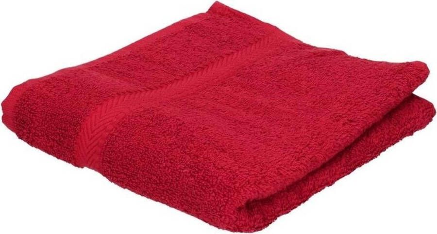 Towel City Set van 10x stuks luxe handdoeken wijnrood 50 x 90 cm 550 grams Badkamer textiel badhanddoeken