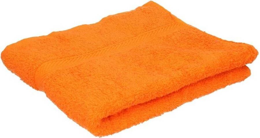 Towel City Set van 6x stuks luxe handdoeken oranje 50 x 90 cm 550 grams Badkamer textiel badhanddoeken