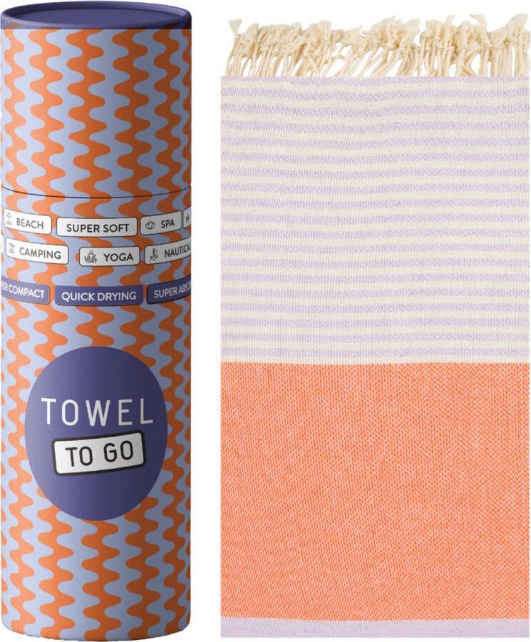 Towel To Go Hamamdoek Palermo oranje-lila