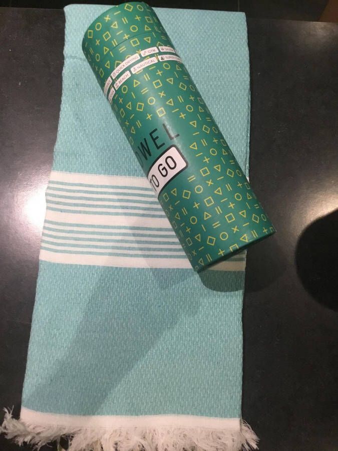 Towel To Go Mooie kwaliteitsvolle katoenen hamamdoek in geschenkbox 100*180cm