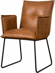 Tower Living eetkamerstoel armleuning Seda cognac