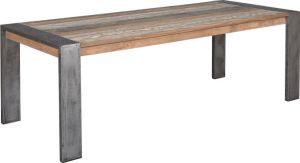 Tower Living | novara eettafel | teakhout (gerecycled) | blackwash | 100 x 200 x 78 (h) cm