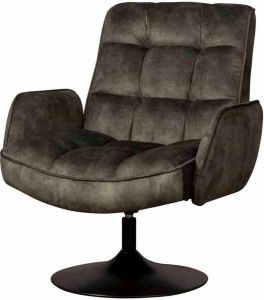 Tower Living | tropea draaibare fauteuil | 100% polyester | donkergroen | 84 x 82 x 95 (h) cm
