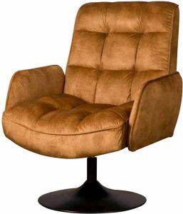 Tower Living | tropea draaibare fauteuil | 100% polyester | geel | 84 x 82 x 95 (h) cm