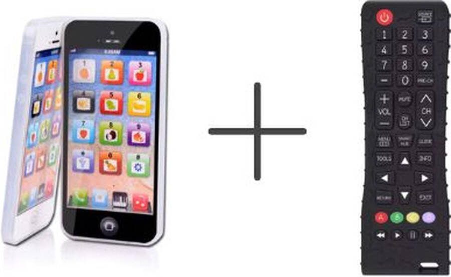 Toy phone Baby Afstandsbediening + Baby Telefoon Baby Speelgoed 100% Siliconen Bijtringen