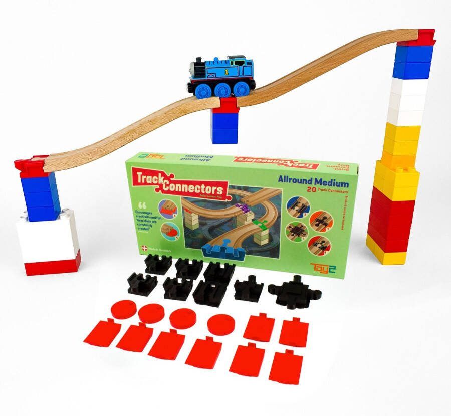 Vedes Allround Medium 20 Brio Duplo Adapters Treinbaanonderdelen Houten Treinbaan