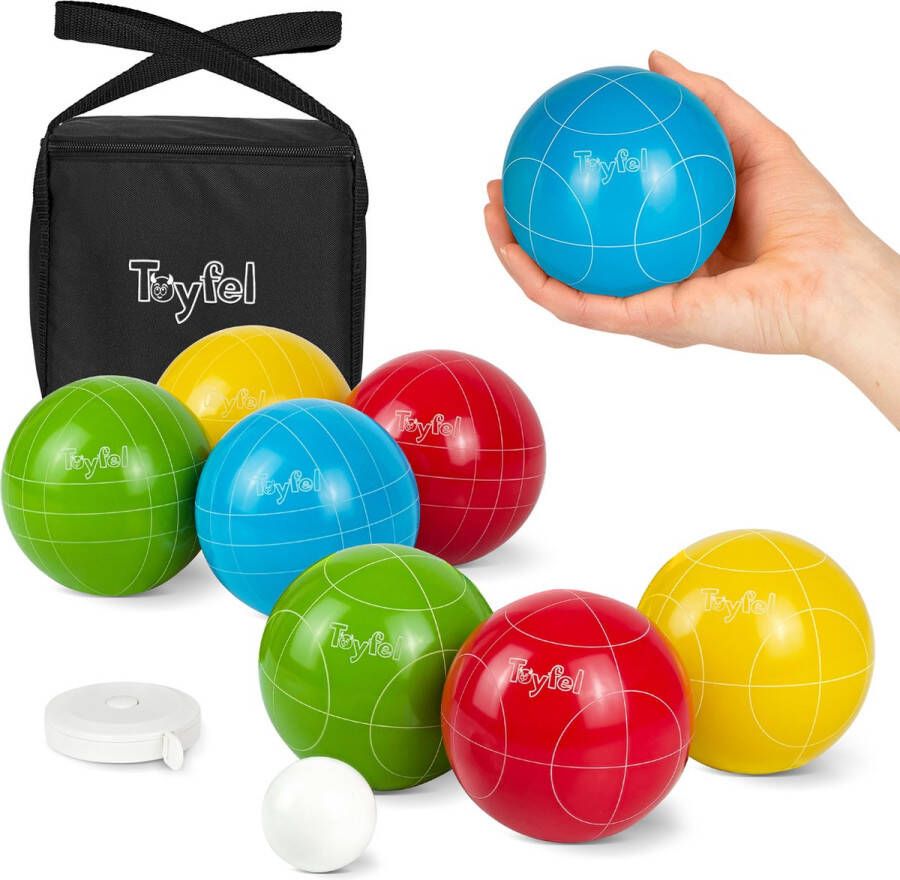 Toyfel Luka – 11pcs Petanque Jeu de Boules Set met Draagtas & Meetlint – Buitenspel Strandspel voor Kinderen & Volwassenen