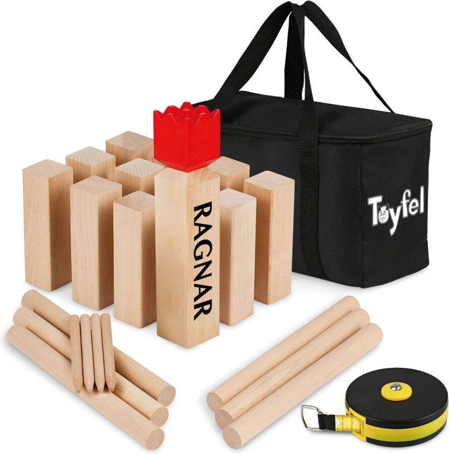 Toyfel Ragnar – XXL Kubb Spel Volwassenen – Buitenspel – Beukenhout FSC