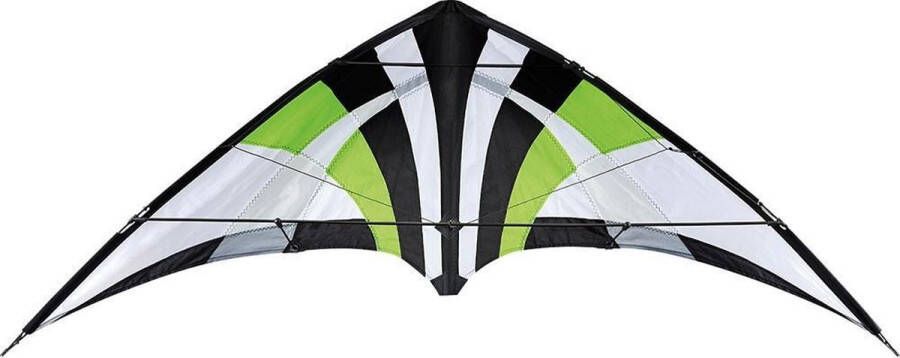 Toyrific Vlieger Astro 136 X 60 Cm Groen Stuntvlieger met Ripstop Nylon en Glasvezel Frame Inclusief 25m Vlieglijn