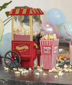 Toys4boys Popcorn Maker Machine voor Thuis Popcornmaker Popcornmachine Bioscoopliefhebber Vetvrij Roosteren Maakt Popcorn In Een Handomdraai Homemade Popcorn Maker 39 cm Hoog Red Makkelijk en Snel Popcorn Maken 1200 W