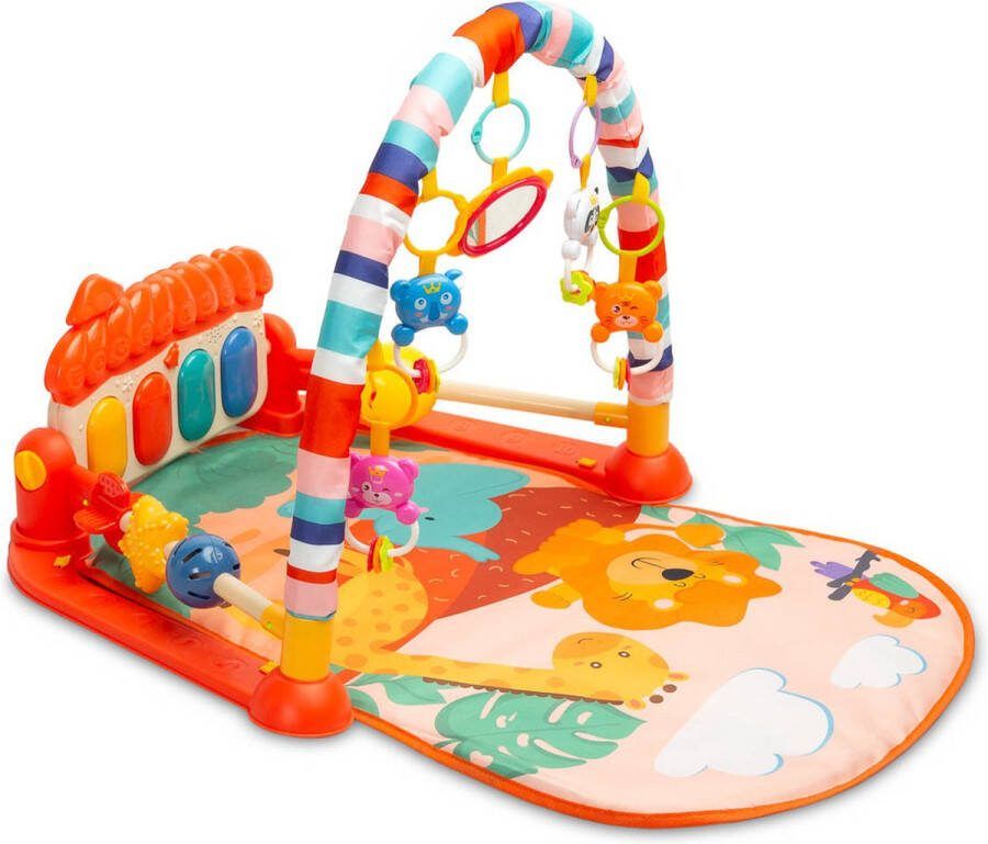 Toyz Baby Gym Piano Mat — Cartoon Zoo — Animal — Infant Musical Activity Center — Speelmat