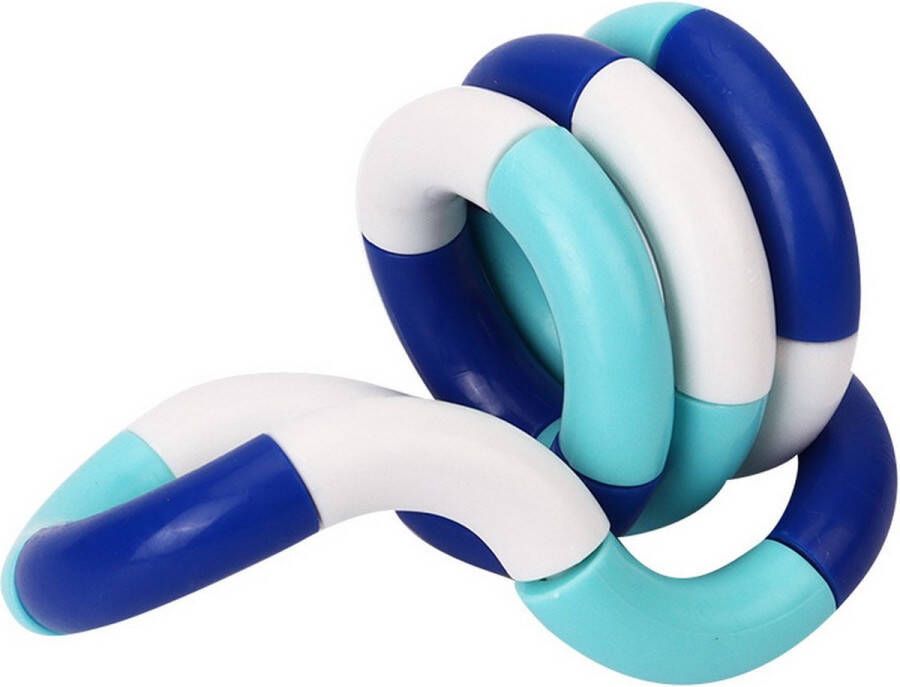 Tozy Teezer Tangl Stress verlagende fidget toy Fidget Toys Blauw Wit Sky Blue Voor jong en oud