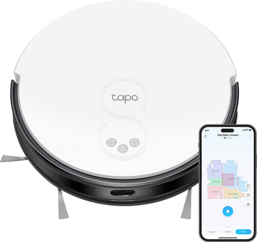 TP-Link Tapo RV20 Mop Robotstofzuiger met dweilfunctie 2700Pa MagSlim LiDAR 7.8cm