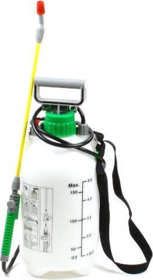 Tradhaere Drukspuit Druksproeier Onkruidspuit 5 Liter Schaalverdeling Pompspuit