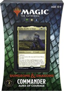 Trading Card Game TCG Magic The Gathering D&D Forgotten Realms Commander Deck aura of courage