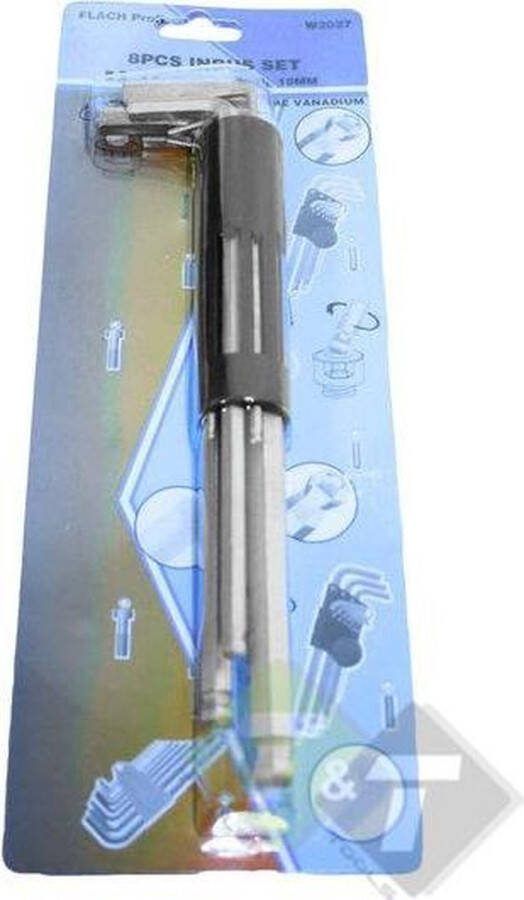 Trailer and Tools Inbussleutel set 8 delig 2.5 3 4 5 6 8 en 10mm