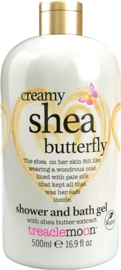Treaclemoon Bad en Douchegel Creamy Shea Butterfly 2x 500 ml Voordeelverpakking