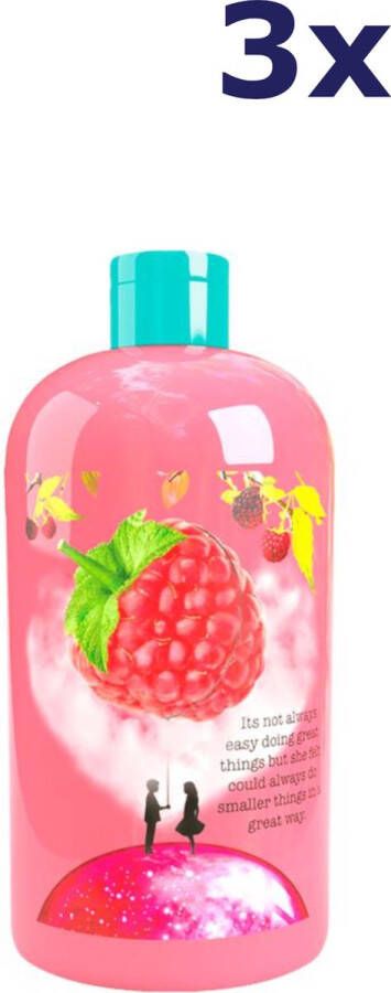 Treaclemoon Bad en Douchegel The Raspberry Kiss 3x500 ml Voordeelverpakking