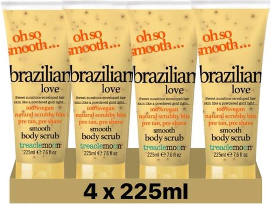 Treaclemoon Brazilian Love Bodyscrub 4 x 225 ml Voordeelverpakking