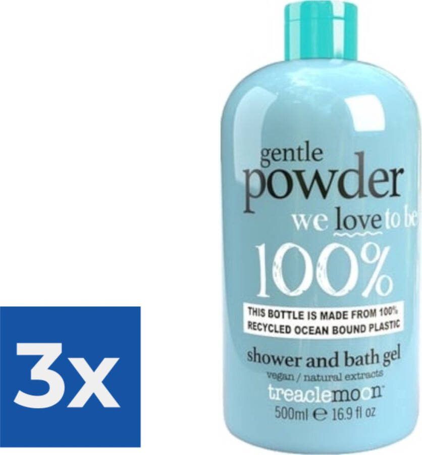 Treaclemoon Douchegel Gentle Powder Love 500ml Voordeelverpakking 3 stuks