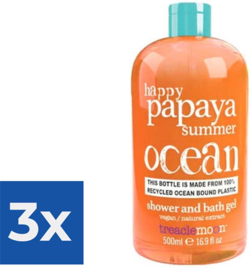 Treaclemoon Douchegel Papaya Summer 500 ml Voordeelverpakking 3 stuks