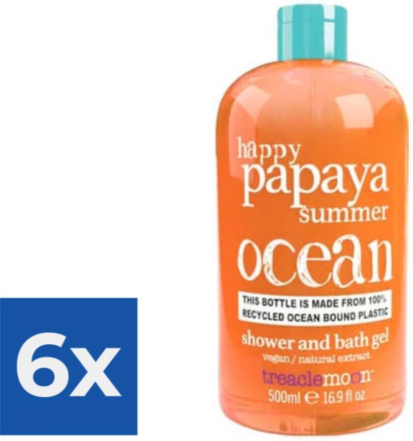 Treaclemoon Douchegel Papaya Summer 500 ml Voordeelverpakking 6 stuks