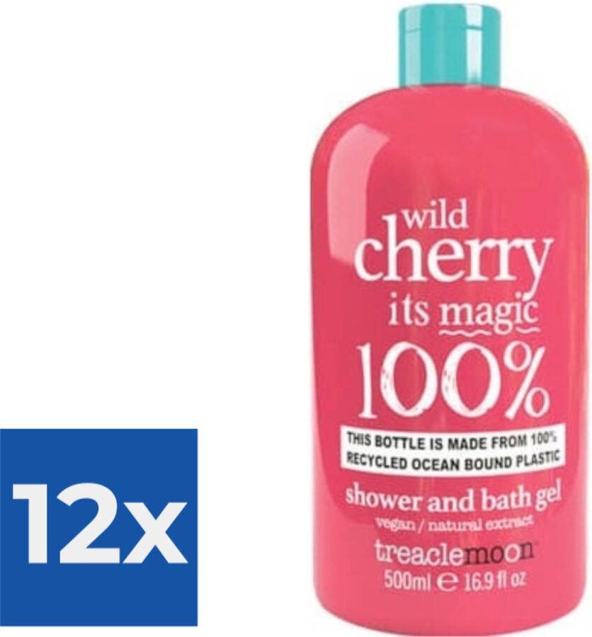Treaclemoon Douchegel Wild Cherry Magic 500ml Voordeelverpakking 12 stuks