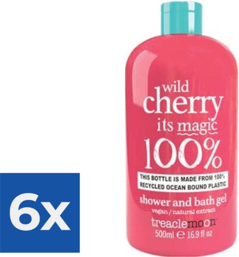 Treaclemoon Douchegel Wild Cherry Magic 500ml Voordeelverpakking 6 stuks