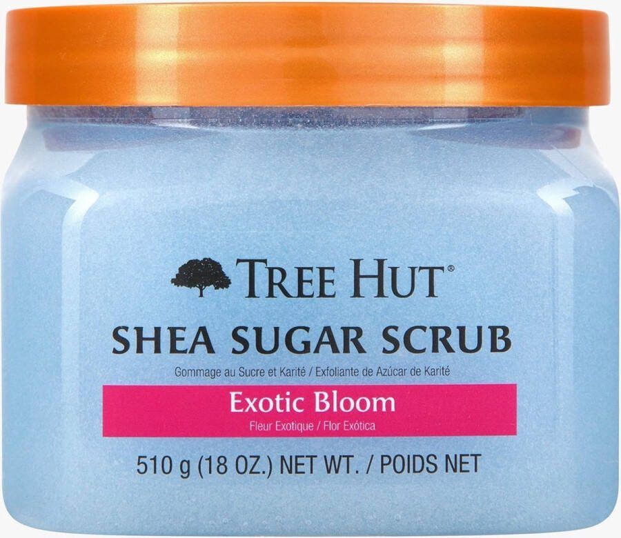 Tree Hut Exotic Bloom Shea Sugar Floral Body Scrub Lichaamsscrub Bad & Douche Exfoliating 510g