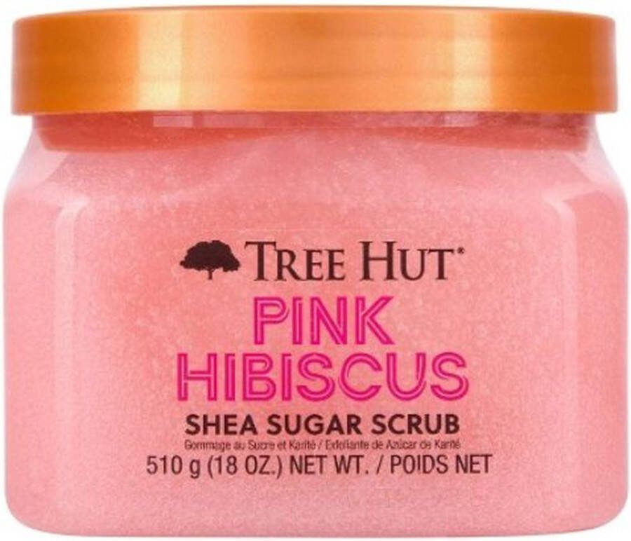 Tree Hut Pink Hibiscus Shea Sugar Body Scrub Lichaamsscrub Bad & Douche Exfoliating 510g