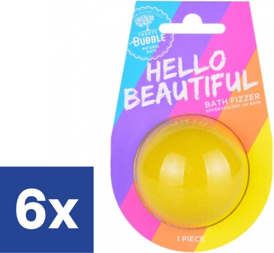 Treets Bubble Bruisbal Hello Beautiful 6 stuks
