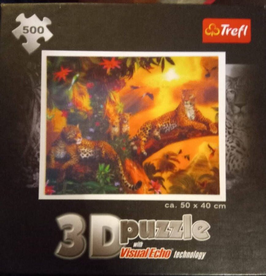 Trefl 3D puzzel 500 stukjes- thema 4 Tijgers