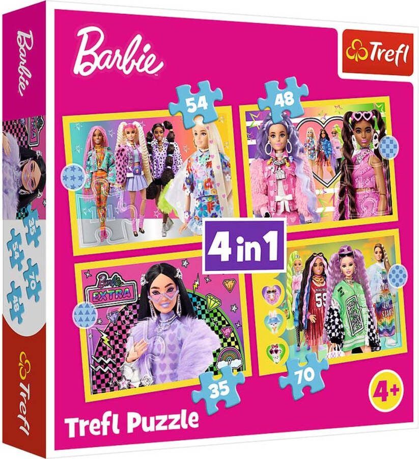 Trefl Puzzles 4in1 Happy world of Barbie Mattel Barbie