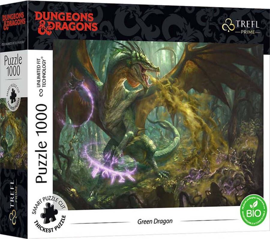 Trefl Puzzles 1000 UFT The Green Dragon_FSC Mix 70% Hasbro Dungeons & Dragons FSC Mix 70%