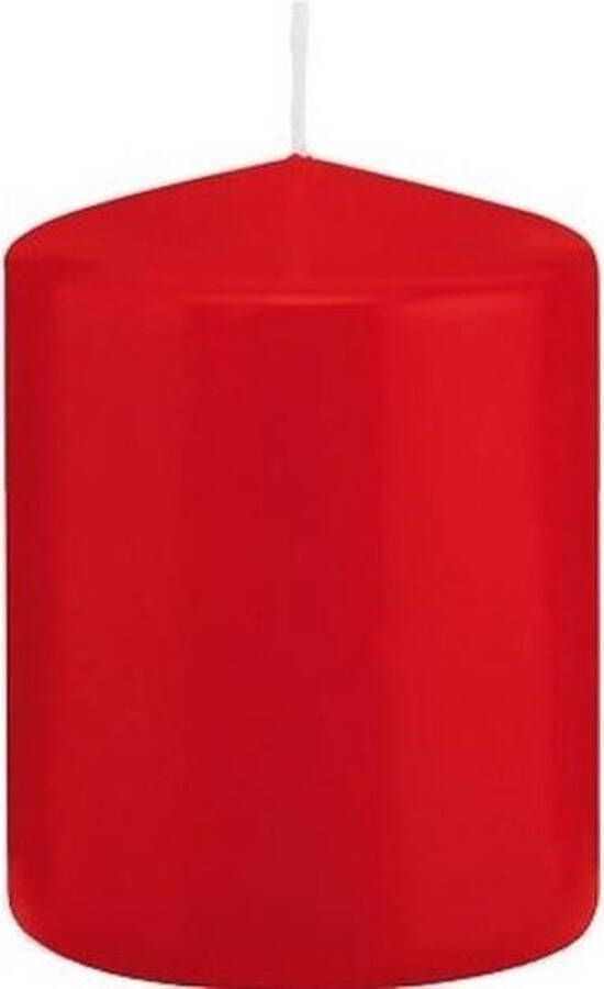 Trend Candles 1x Rode cilinderkaars stompkaars 6 x 8 cm 29 branduren Geurloze kaarsen Woondecoraties
