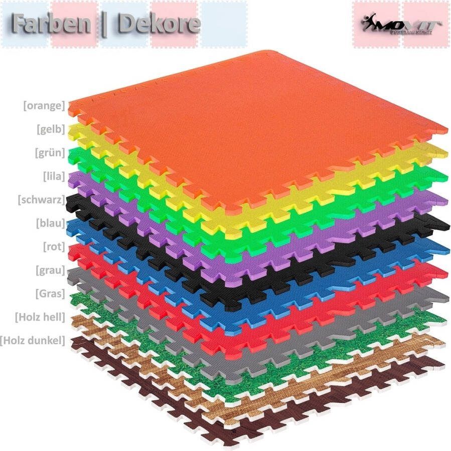 Trend24 Fitness ondergrond Fitness mat Fitness vloer Sportvloer Puzzel Fitness puzzelmatten Zwembadvloer Ondertegels Rubber vloermat 60 x 60 x 1.2 cm 8 stuks Licht hout decor print