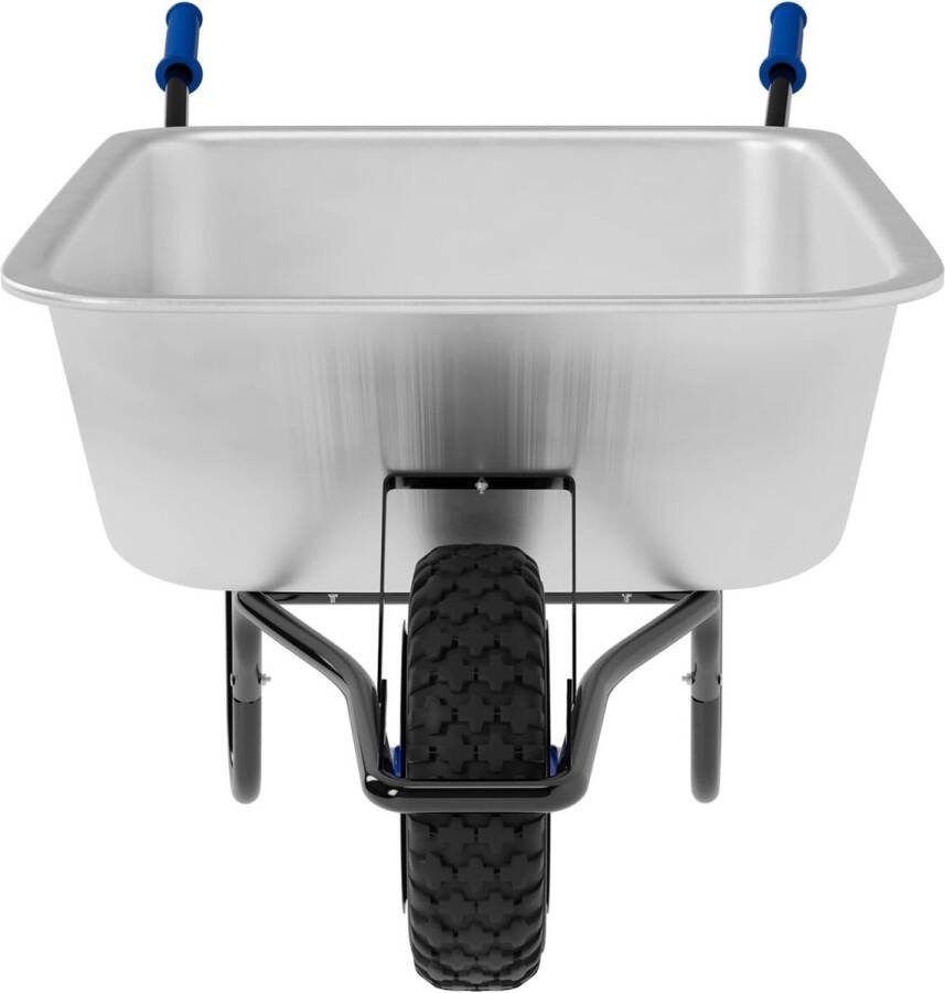 Trend24 Kruiwagen Kruiwagens Kruiwagen 100 liter Max. 210 kg 100 L 12 kg Staal Grijs 54 x 140 x 60 cm