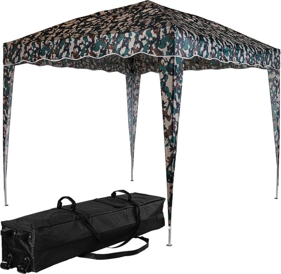 Trend24 Partytent Party tent Paviljoen Partytent opvouwbaar Partytenten Partytent 3x3 Paviljoen weerbestendig 200 g m² polyesterweefsel Groen 3 x 3 m
